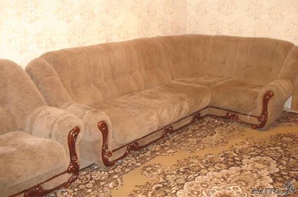 Доставка мягкий угловой диван с креслом из Старого оскола в Миловку