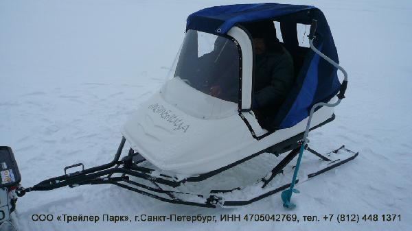 Заказ грузотакси для перевозки стеклопластиковых прицепа к снегоходу попутно из Петрозаводска в Сортавалу