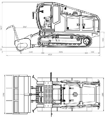Стоимость транспортирвоки самоходной гусеничной машиной (мульчер) тм-250 из Красноярска в Олекминска