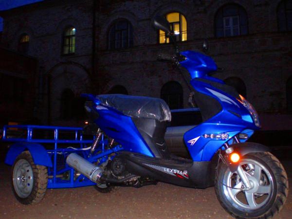 Доставка трёхколёсного скутера С багажником на газели из Воскресенска в Дмитров