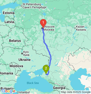 Маршрут из Балашихи в Тимашевска