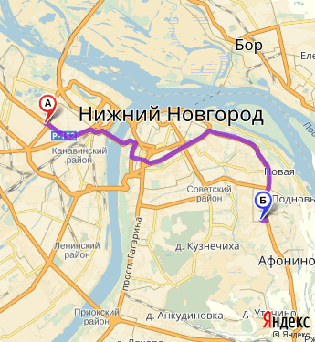Маршрут по Нижнему Новгороду