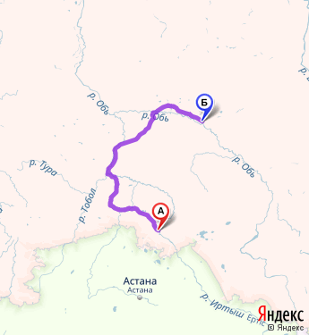 Маршрут из Омска в Стрежевой