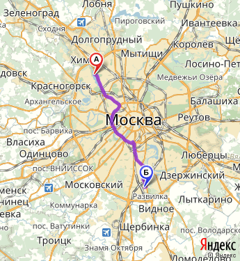Маршрут из Москвы Северной порт в Москву
