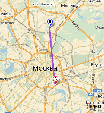 Маршрут по Москве