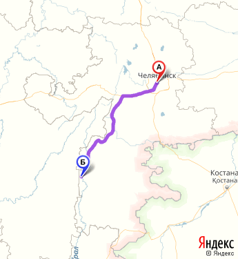 Маршрут из Челябинска в Магнитогорск