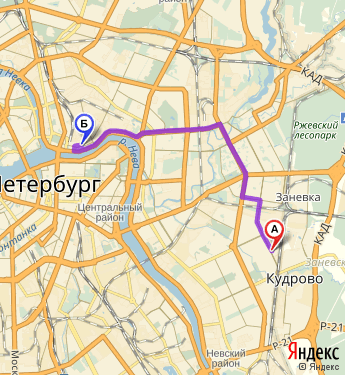 Маршрут по Санкт-Петербургу