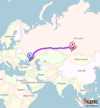 Маршрут из Саяногорска в Белореченск