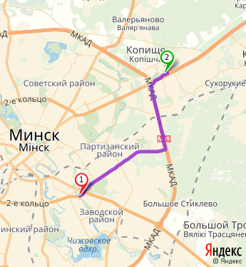 Маршрут по Минску
