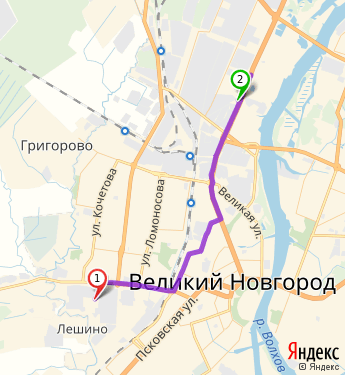 Маршрут по Новгороду