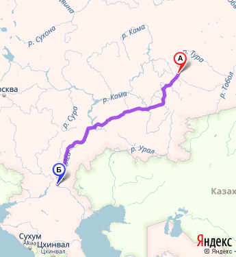 Маршрут из Новоуральска в Волгоград