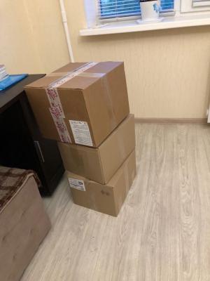 Транспортировать три коробки (фото во вложенных файлах) из Казани в Москву