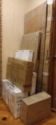 Доставить Домашние вещи в коробках  в количестве 11 штук, общие габариты 180 х 80 х 60 см, общий вес 90 кг из Вологды в Санкт-Петербург