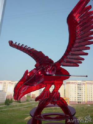 Заказать грузовую машину для отправки мебели : Орел из красного акрила из Князево в Новосибирск
