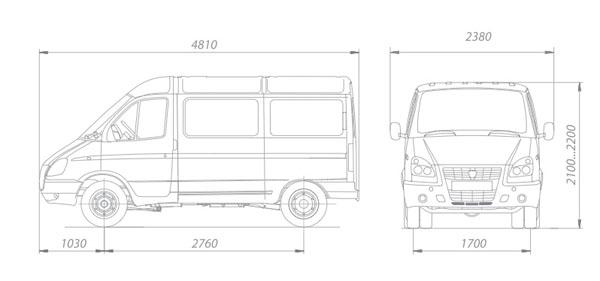 Стоимость перевозки ГАЗ-27527 Соболь, фургон цельно металлический 7 мест