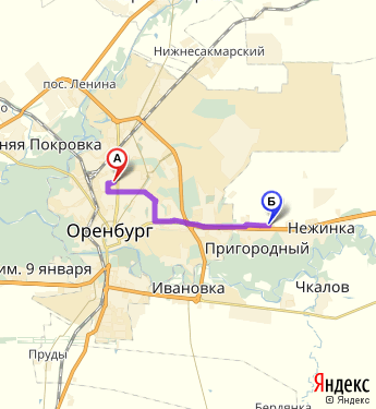 Карта оренбурга нежинка - 91 фото