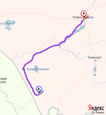 Маршрут из Новосибирска в Михайловское