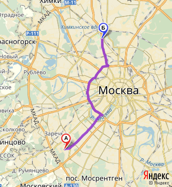 Маршрут по Москве