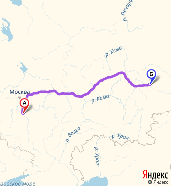 Маршрут из Новомосковска в Березовский