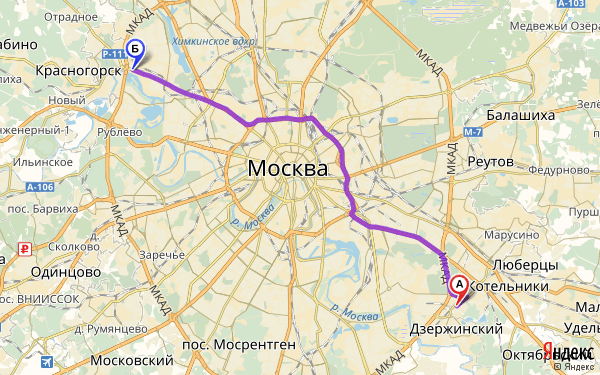 Маршрут из мкр Силиката строение 3 в Москву