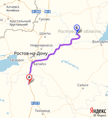 Маршрут из Кущевской в Европейский маршрут E50