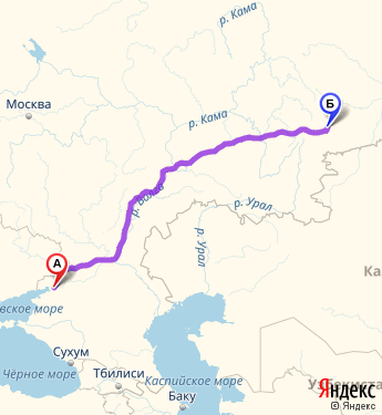 Маршрут из Ростова-на-Дону в Челябинск