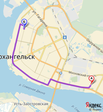 Маршрут по Архангельску