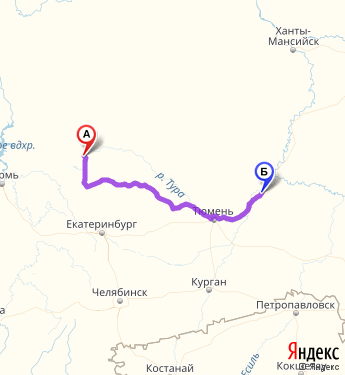 Маршрут из Нижней Туры в Байкалово