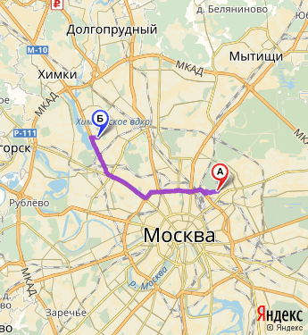Маршрут по Москве