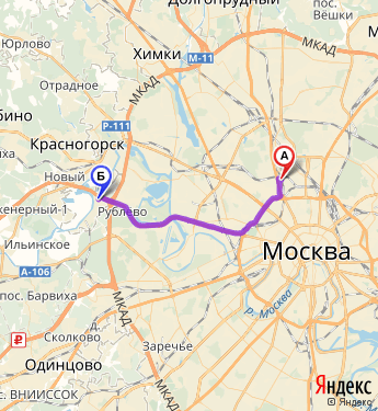 Маршрут по Москве