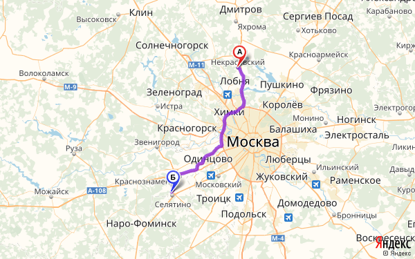 Селятино москва карта