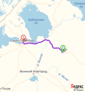 Санкт петербург бокситогорск карта
