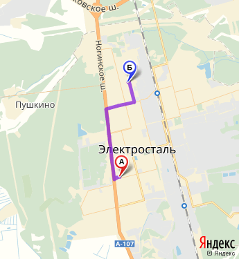 Пушкино электросталь карта