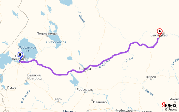 Чебоксары санкт петербург карта