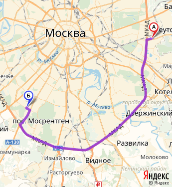 Карта москвы и московской области реутов