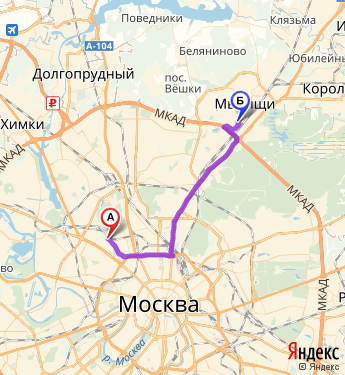 Москва мытищи карта