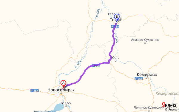 Анжеро судженск томск карта