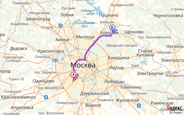 Поварово на карте московской