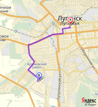 Маршрут по Луганску