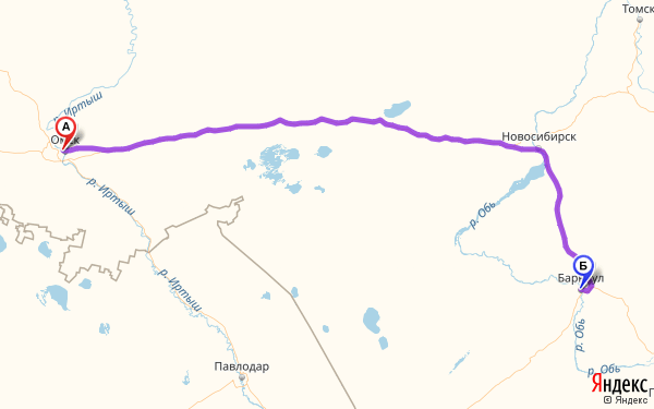 Ставрополь новосибирск карта