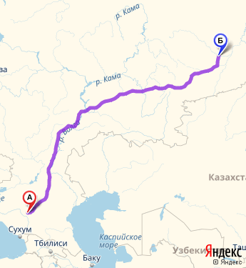 Маршрут из Казанской в Тюмень