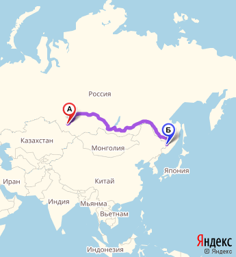 Маршрут из Черемного в Лучегорска