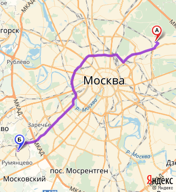 Маршрут по Москве