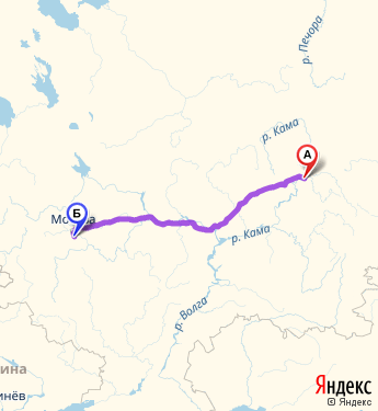 Маршрут из Перми в Домодедово