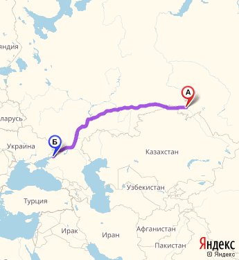 Маршрут из Омска в Ростов-на-Дону