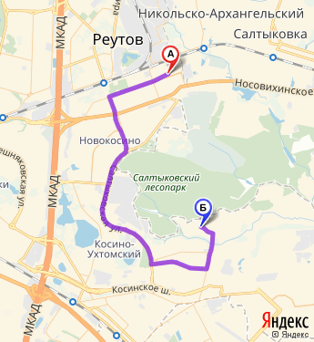 Реутов метро карта