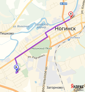 Электросталь ногинск карта