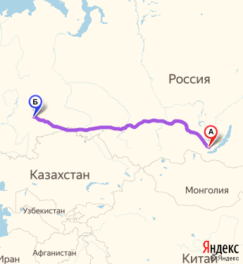 Маршрут из 5 км автодороги Нефтеюганска-Сургута в Екатеринбург