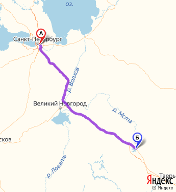 Санкт петербург новгород карта