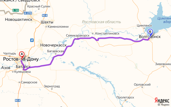 Карта пролетарска ростовской